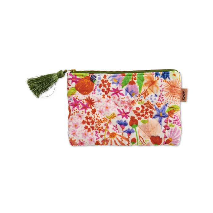 Meandering Meadow Velvet Cosmetics Purse