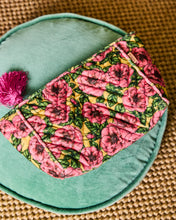 Load image into Gallery viewer, Golden peony velvet toiletry bag