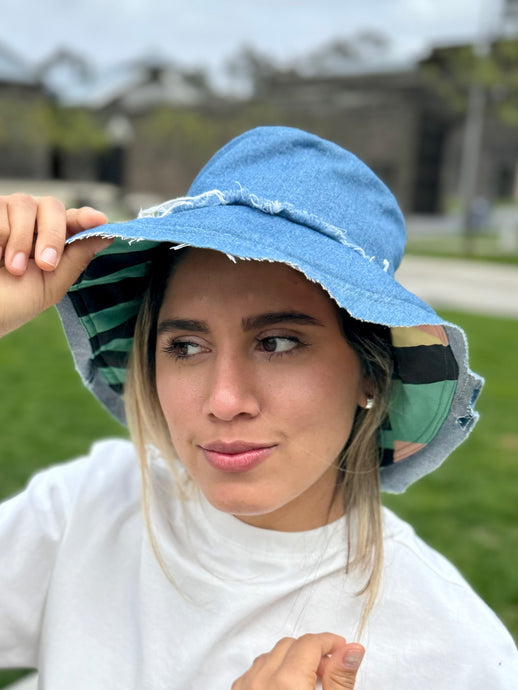 Upcycled denim Hat