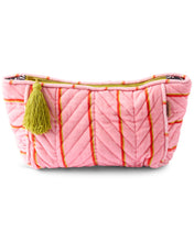 Load image into Gallery viewer, Wategos soirée stripe velvet toiletry bag