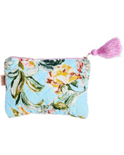 Load image into Gallery viewer, Somerset blue velvet cosmetics purse