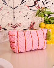 Load image into Gallery viewer, Wategos soirée stripe velvet toiletry bag