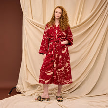 Load image into Gallery viewer, Lucia Towelling Robe - Crimson