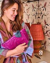 Load image into Gallery viewer, Wild grape velvet toiletry bag