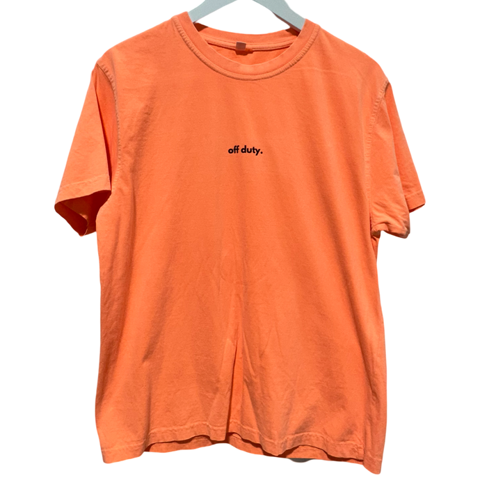Off duty. - Orange Neon Tee