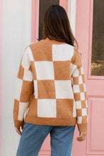 Load image into Gallery viewer, Checkers Cardigan - Tan
