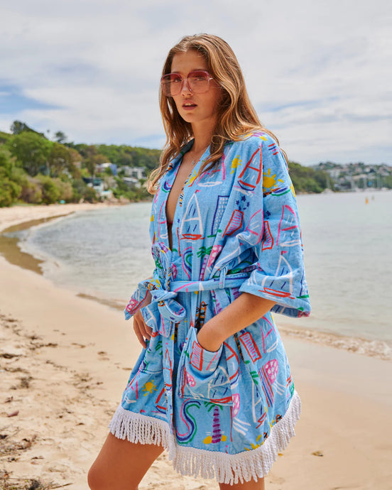 Ken Done x Kip & Co Australia Mate Mini Terry Bath Robe