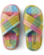 Load image into Gallery viewer, Florida Tartan Quilted Velvet Slippers