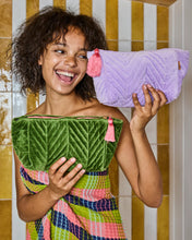 Load image into Gallery viewer, LILAC VELVET TOILETRY BAG