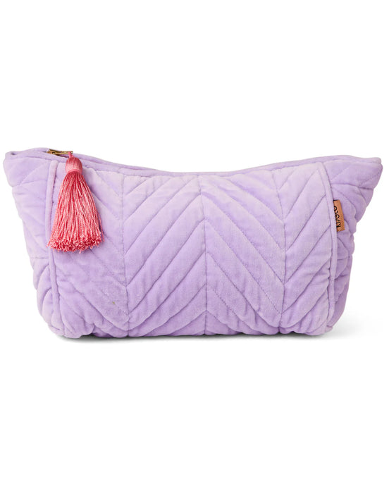 LILAC VELVET TOILETRY BAG