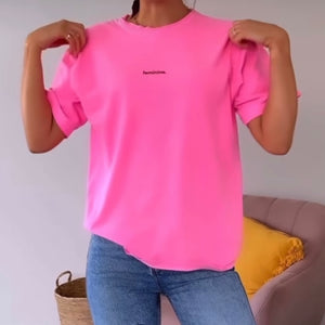 ownsit T Shirts Tommy Tee Feminine Neon Pink