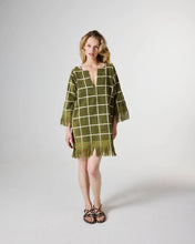 Load image into Gallery viewer, Avocado Check Resort Beach Dress