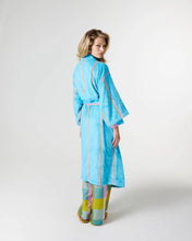 Load image into Gallery viewer, Aegean Stripe Bamboo Terry Bath Robe