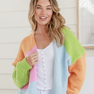 Candy Chunky Knit Cardigan - Pre Order