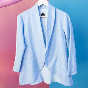 Rebecca Linen Jacket (Sky Blue)