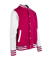 Load image into Gallery viewer, Raspberry Kiss Varsity Jacket - PRE ORDER