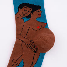 Load image into Gallery viewer, Pregnant Woman Socks - Mum and Dad Couple Black